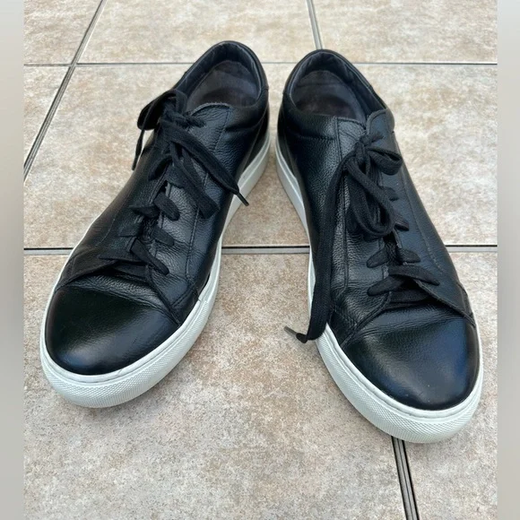 Adam Derrick To Boot New York Black Leather Sneakers in Nappa Black